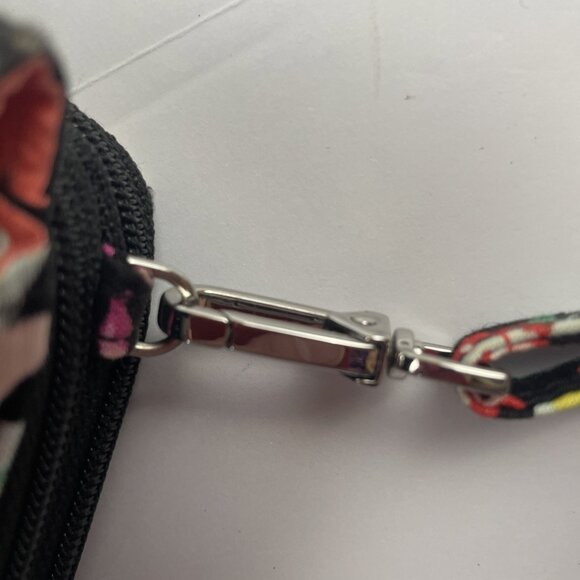 Vera Bradley QuiltedCrossbody RFID Wallet Purse Bag Card Slots Floral Dual Zip - Picture 12 of 15